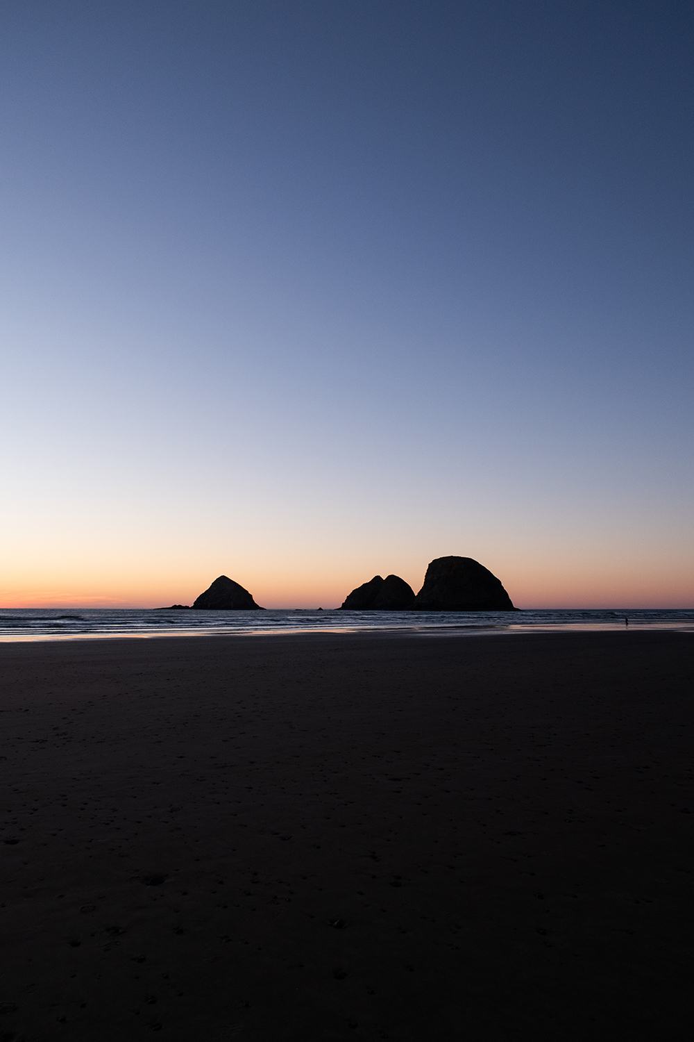 sunset at the beach in oceanside, oregon