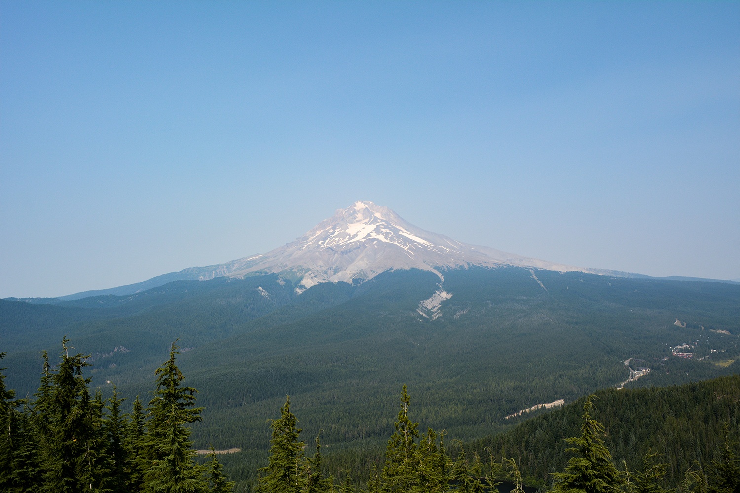 View of Mt Hood at the top of Tom Dick and Harry Mountain
