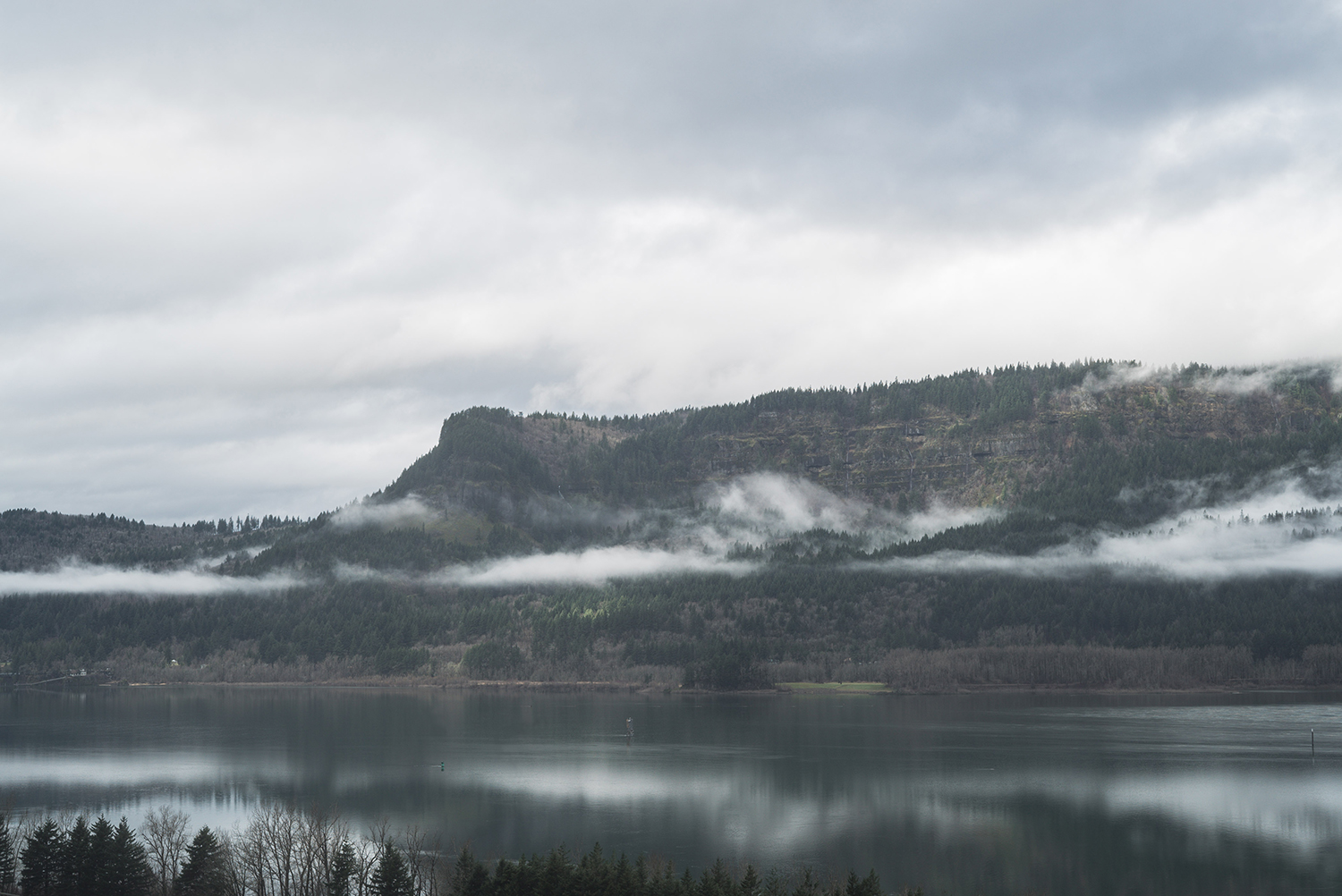 view from multnomah falls trail